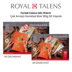 Talens Toned Colour Mix Warm Çok Amaçlı Sanatsal Blok 180g 50 Yaprak - Thumbnail