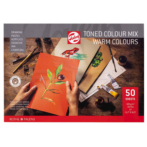 Talens Toned Colour Mix Warm Çok Amaçlı Sanatsal Blok 180g 50 Yaprak
