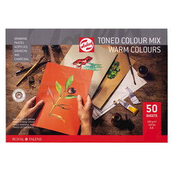 Talens Toned Colour Mix Warm Çok Amaçlı Sanatsal Blok 180g 50 Yaprak - Thumbnail