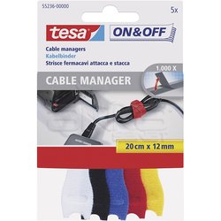 Tesa - Tesa On&Off Kablo Toplayıcı Renkli 5li 20cmx12mm 55236-00000