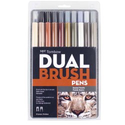 Tombow Dual Brush Pen 20li Nötr Renkler - Thumbnail