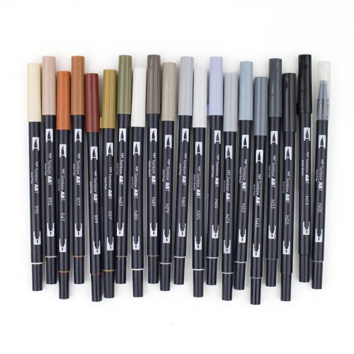 Tombow Dual Brush Pen 20li Nötr Renkler