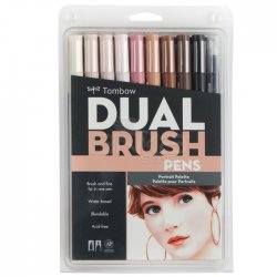 Tombow - Tombow Dual Brush Pen 10lu Portrait Palette