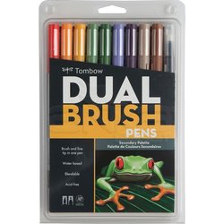 Tombow - Tombow Dual Brush Pen 10lu Secondary Palette