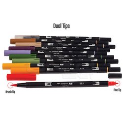 Tombow - Tombow Dual Brush Pen 10lu Secondary Palette (1)