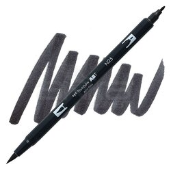 Tombow - Tombow Dual Brush Pen Lamp Black N25