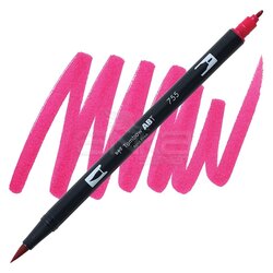Tombow Dual Brush Pen Rubine Red 755 - Thumbnail