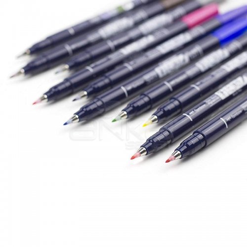 Tombow Fudenosuke Brush Pen Fırça Uçlu Kalem 10lu Set