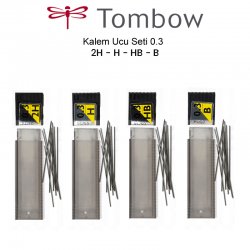 Tombow - Tombow Kalem Ucu Seti 0.3mm 4 lü set H,2H,HB,B