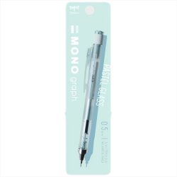 Tombow - Tombow Mono Graph Mekanik Versatil Kalem 0.5mm Şeffaf Mavi (1)
