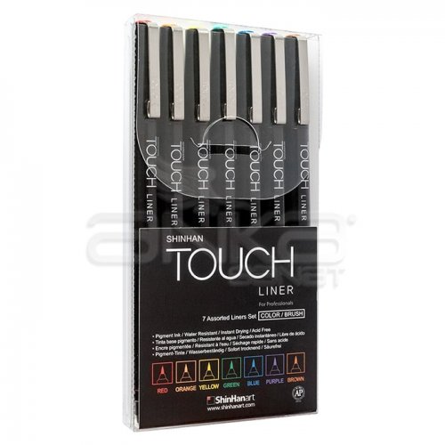 Touch Liner Brush Renkli 7li Fırça Uçlu Kalem Set SH4305007