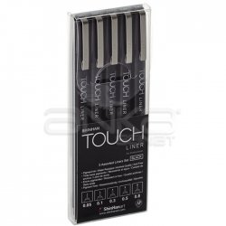 Touch - Touch Liner Teknik Çizim Kalemi 5li Set Siyah SH4100005
