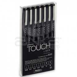 Touch Liner Teknik Çizim Kalemi 7li Set Siyah SH4100007 - Thumbnail