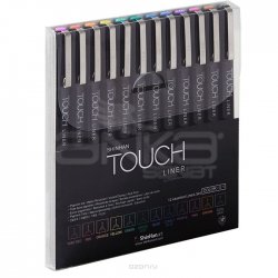 Touch - Touch Liner Teknik Çizim Kalemi 12li Set Renkli SH4301205