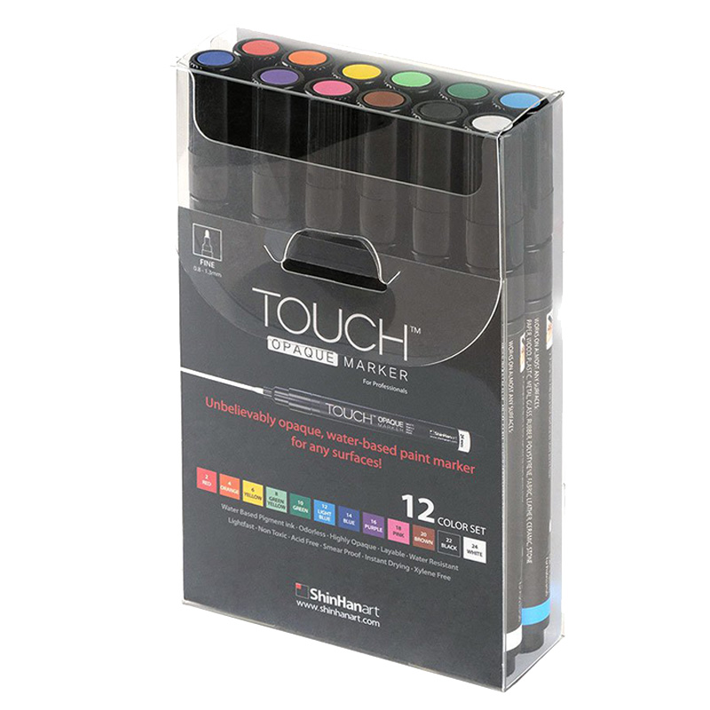 Touch Opaque Marker 12 Colors Set-fine