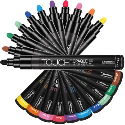 Touch Opaque Marker 15 Colors Set-Medium - Thumbnail
