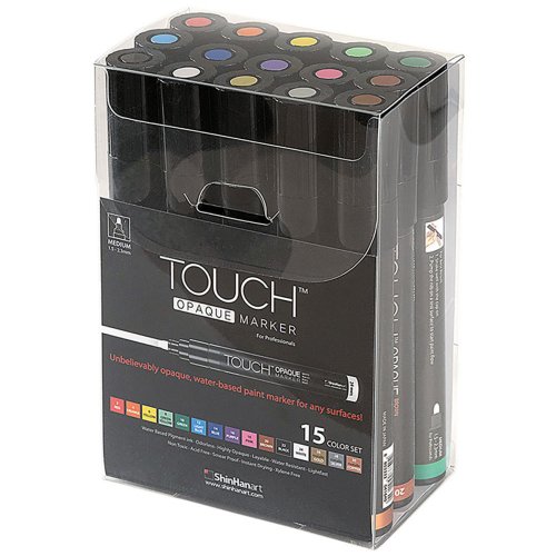 Touch Opaque Marker 15 Colors Set-Medium 