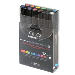 Touch - Touch Opaque Marker 12 Colors Set-Fine