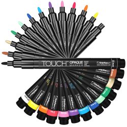 Touch Opaque Marker 12 Colors Set-Fine - Thumbnail