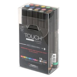Touch - Touch Opaque Marker 15 Colors Set-Fine