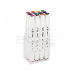 Touch - Touch Twin Brush Marker Kalem 12li Set Ana Renkler