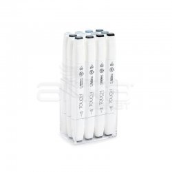 Touch - Touch Twin Brush Marker Kalem 12li Set Mavimsi Griler