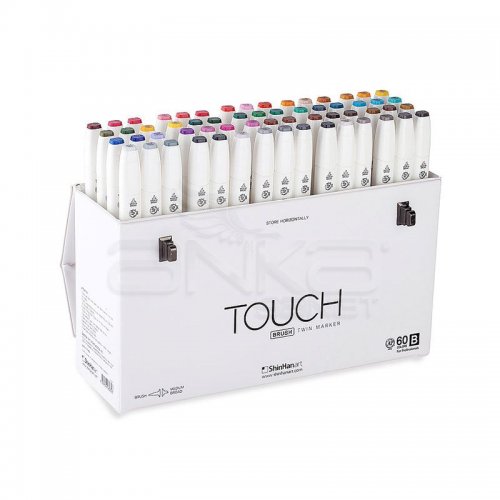 Touch Twin Brush Marker Kalem 60lı Set B Defter Hediyeli A3