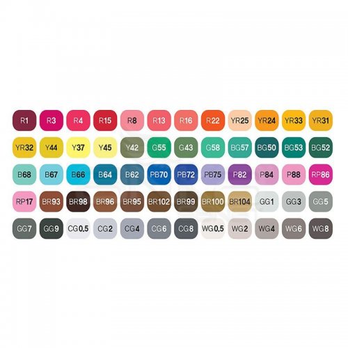 Touch Twin Brush Marker Kalem 60lı Set B Defter Hediyeli A3