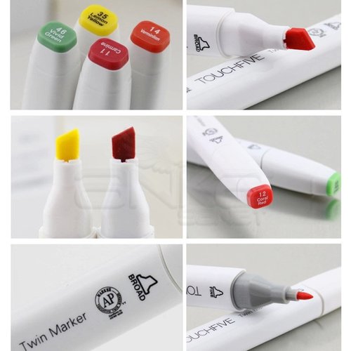 Touch Twin Brush Marker Kalem 60lı Set B Defter Hediyeli A3