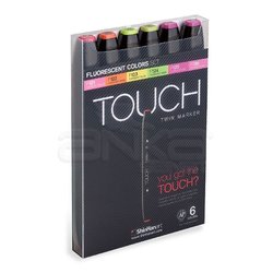 Touch Twin Marker Kalem 6lı Set Fluorescent Colors - Thumbnail