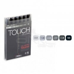 Touch - Touch Twin Marker Kalem 6lı Cool Grey Tones