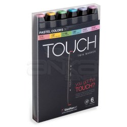 Touch - Touch Twin Marker Kalem 6lı Set Pastel Tones