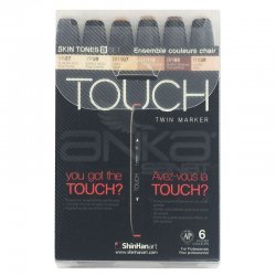 Touch Twin Marker Kalem 6lı Set Skin Tones B - Thumbnail