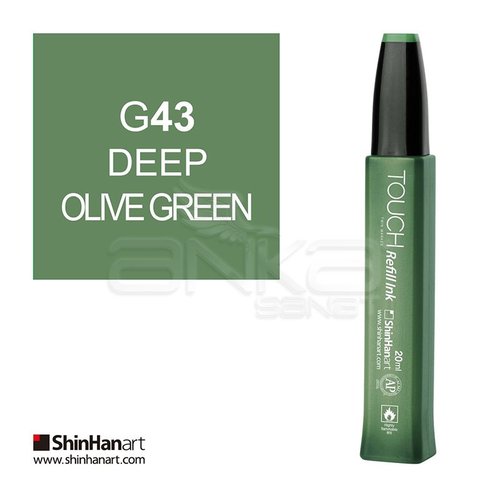 Touch Twin Marker Refill İnk 20ml G43 Deep Olive Green