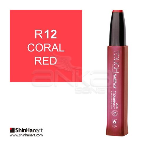 Touch Twin Marker Refill İnk 20ml R12 Coral Red - R12 Coral Red