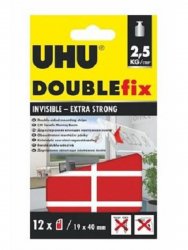 Uhu - Uhu Doublefix Şeffaf Güçlü Montaj Bantı Şerit 19mmx40mm