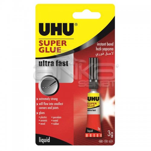 Uhu Super Glue Gel 3g- Jel Tip Japon Yapıştırıcı (Uhu40360)