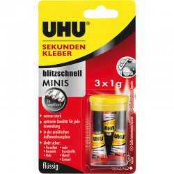 Uhu - Uhu Super Glue Japon Yapıştırıcsı 3x1g No:45415
