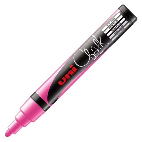 Uni Chalk Marker Wet Wipe Pembe 1.8-2.5mm