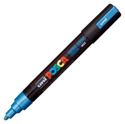Uni - Uni Posca Marker PC-5M 1.8-2.5MM Metallic Blue