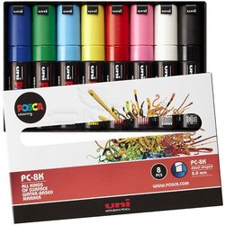 Posca - Uni Posca PC-8K (8mm) 8li Set