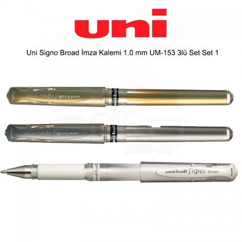 Uni Signo Broad İmza Kalemi 1.0 mm UM-153 3lü Set Set 1