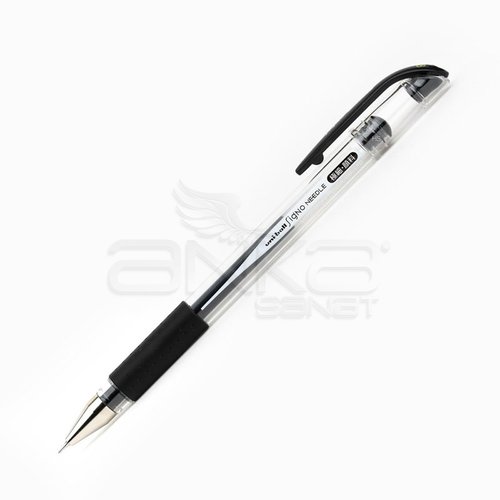 Uni Signo Needle İğne Uçlu Jel Kalem 0.38mm Siyah - Siyah