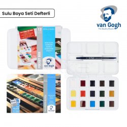 Van Gogh - Talens Van Gogh Sulu Boya Seti 12+3 Defter Hediyeli