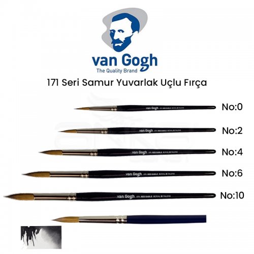 Van Gogh 171 Seri Samur Yuvarlak Uçlu Fırça