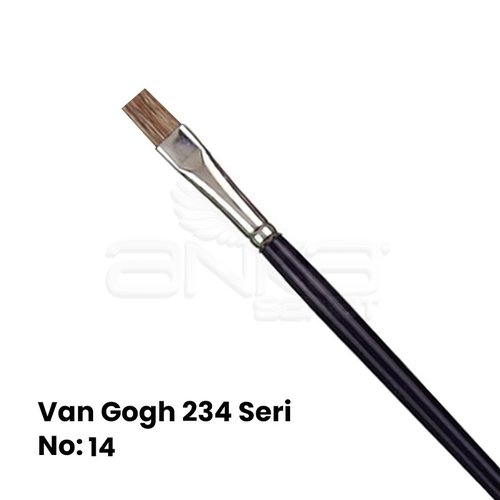 Van Gogh 234 Seri Öküz Kulağı Kılı Düz Kesik Uçlu Fırça