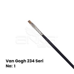 Van Gogh 234 Seri Öküz Kulağı Kılı Düz Kesik Uçlu Fırça - Thumbnail