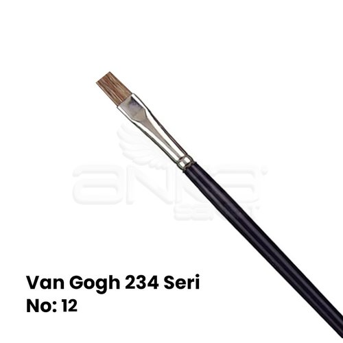 Van Gogh 234 Seri Öküz Kulağı Kılı Düz Kesik Uçlu Fırça