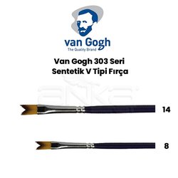Van Gogh 303 Seri Sentetik V Tipi Fırça - Thumbnail