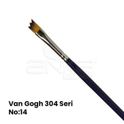 Van Gogh 304 Seri Sentetik Yan Kesik Tarak Fırça - Thumbnail